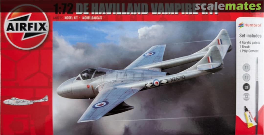 Boxart De Havilland Vampire T.11 A68225 Airfix