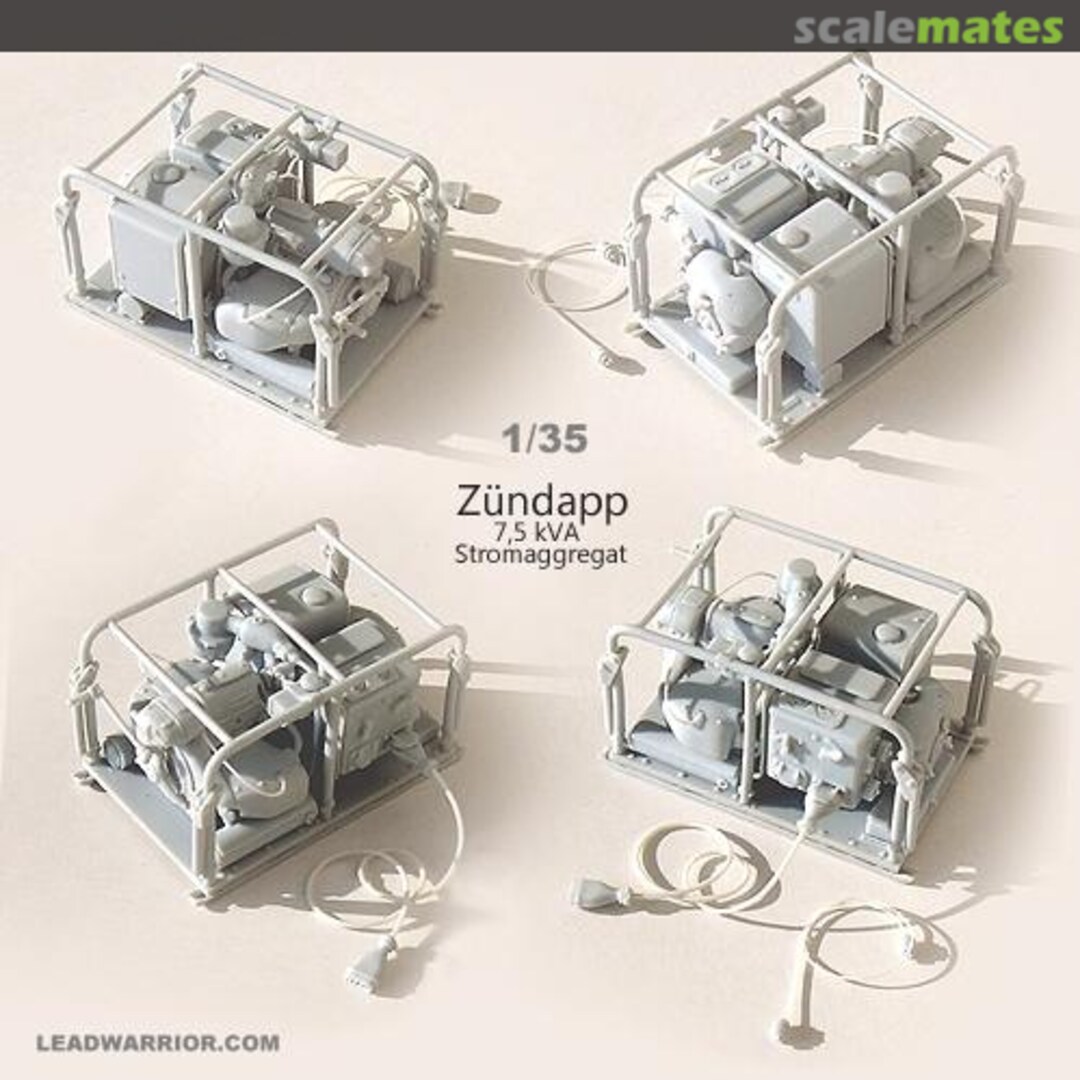 Boxart 1x Zundapp 7,5 kVA Stromaggregat German WWII Generator (380/220 V, 11,4 A) LW 35209 Leadwarrior