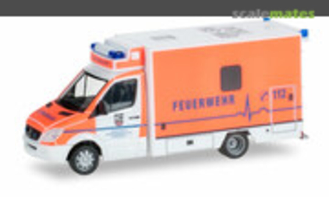 1:87 Mercedes-Benz Sprinter Fahrtec RTW &quot;Fire department Hürth&quot; (Herpa 091657)