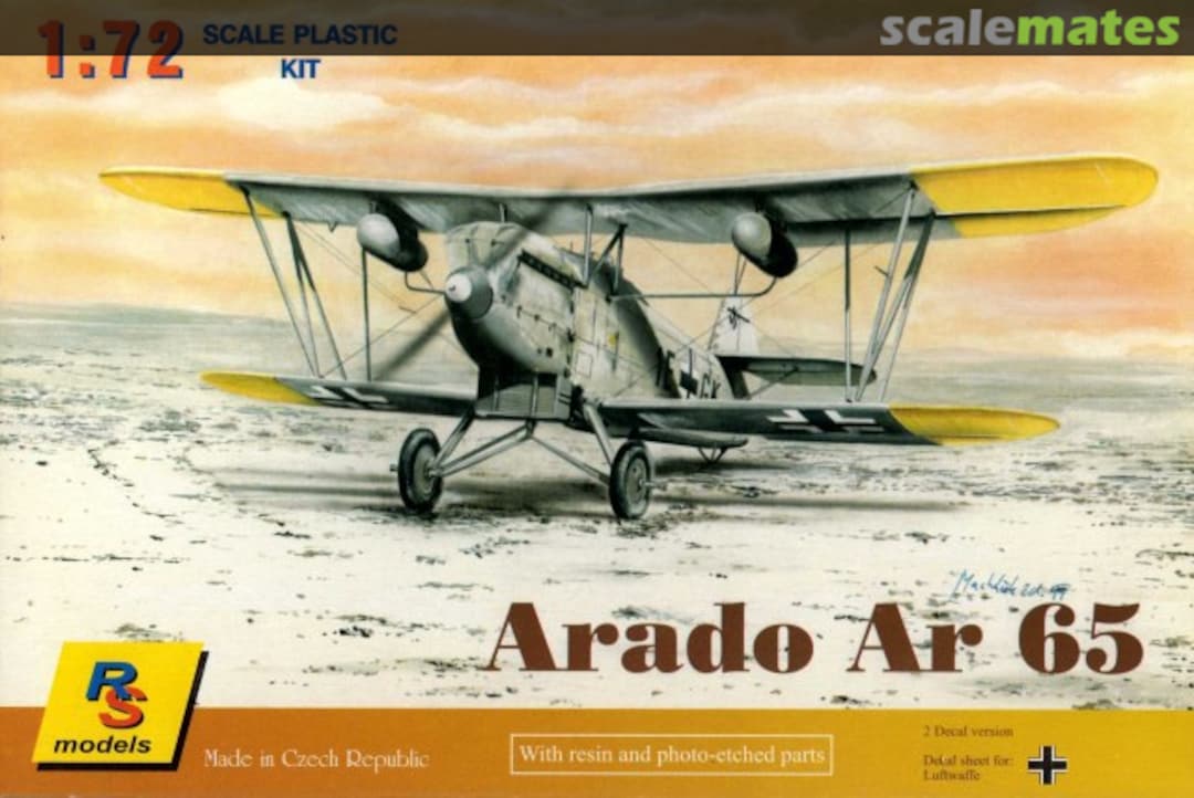 Boxart Arado Ar 65 92017 RS Models Boxart Arado Ar 65 92017 RS Models