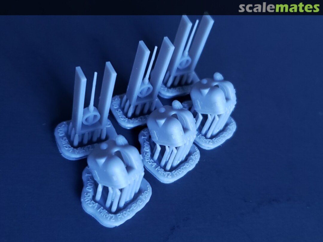 Boxart 5"/54 cal. Mk.42 "Frog-Eye" Mounts, single-dome 400-5in54 1-dome-3 Model Monkey Boxart 5"/54 cal. Mk.42 "Frog-Eye" Mounts, single-dome 400-5in54 1-dome-3 Model Monkey