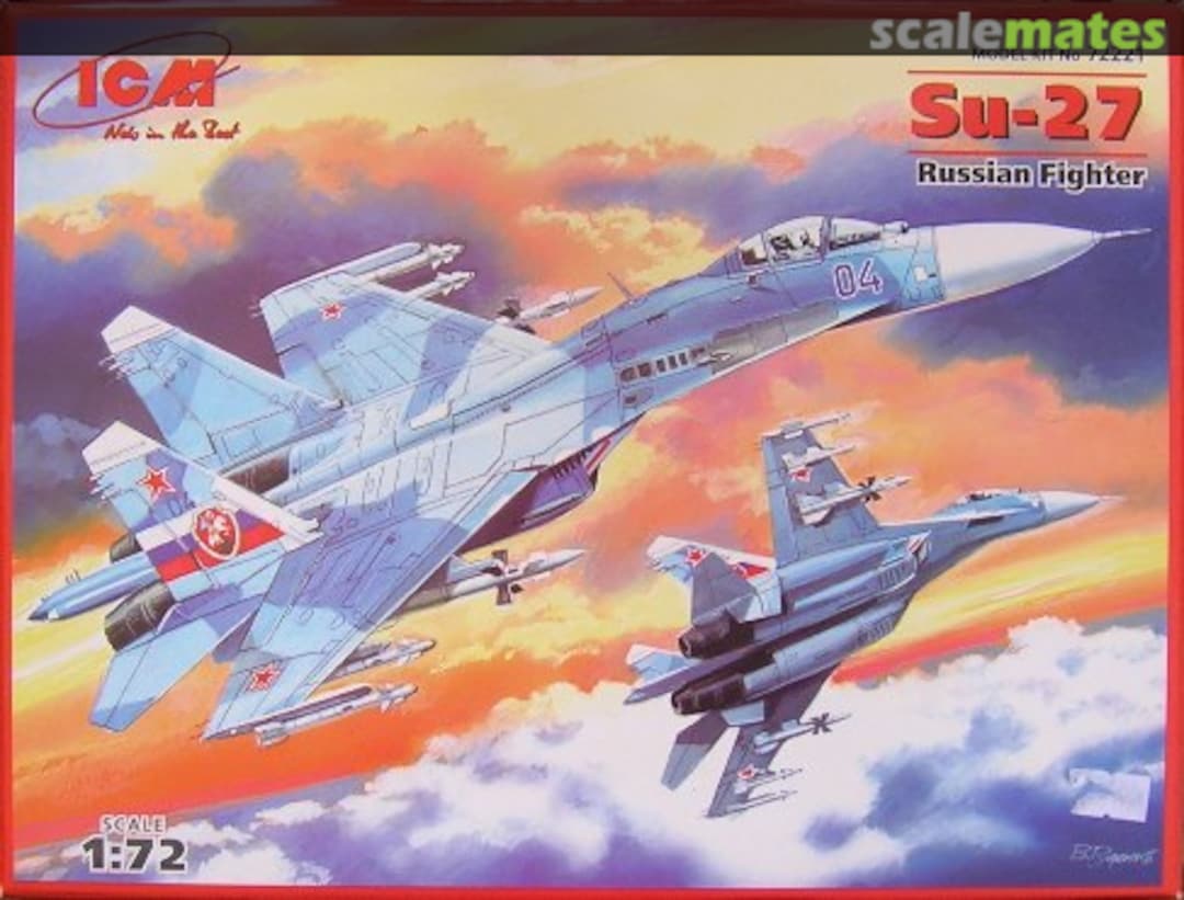 Boxart Su-27 Flanker 72221 ICM Boxart Su-27 Flanker 72221 ICM