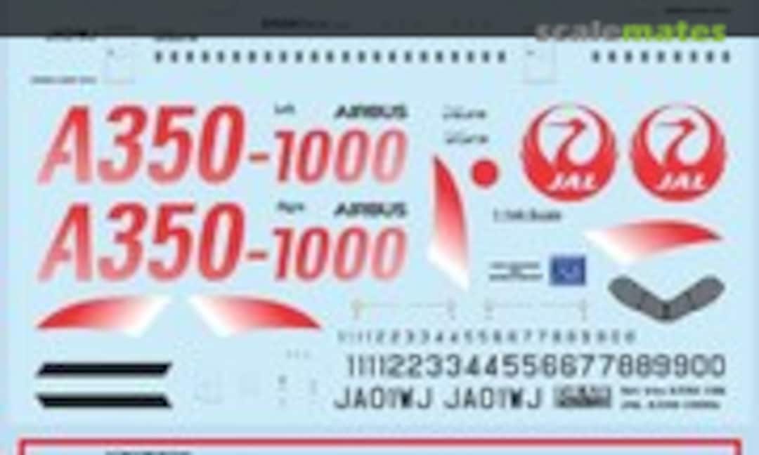 1:144 Japan Airlines Airbus A350-1000s (Draw Decal 44-A350-16K) 44-A350-16K