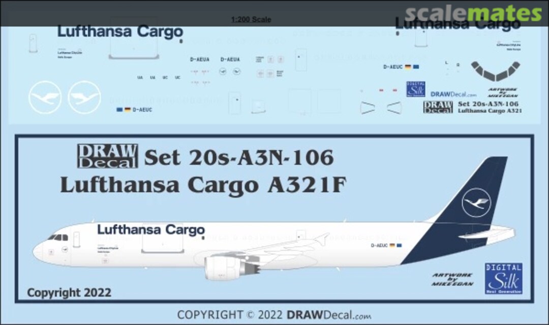 Boxart Lufthansa Cargo A321F 20-A3N-106 Draw Decal