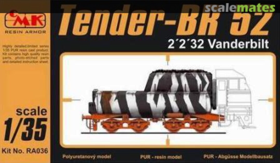 Boxart Tender-BR 52 Lokomotive 2'2'32 Vanderbilt RA036 Resin Armor