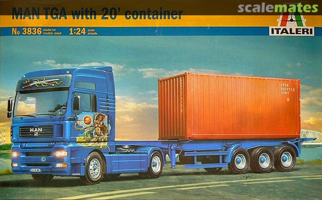 Boxart MAN TGA with 20' Container 3836 Italeri