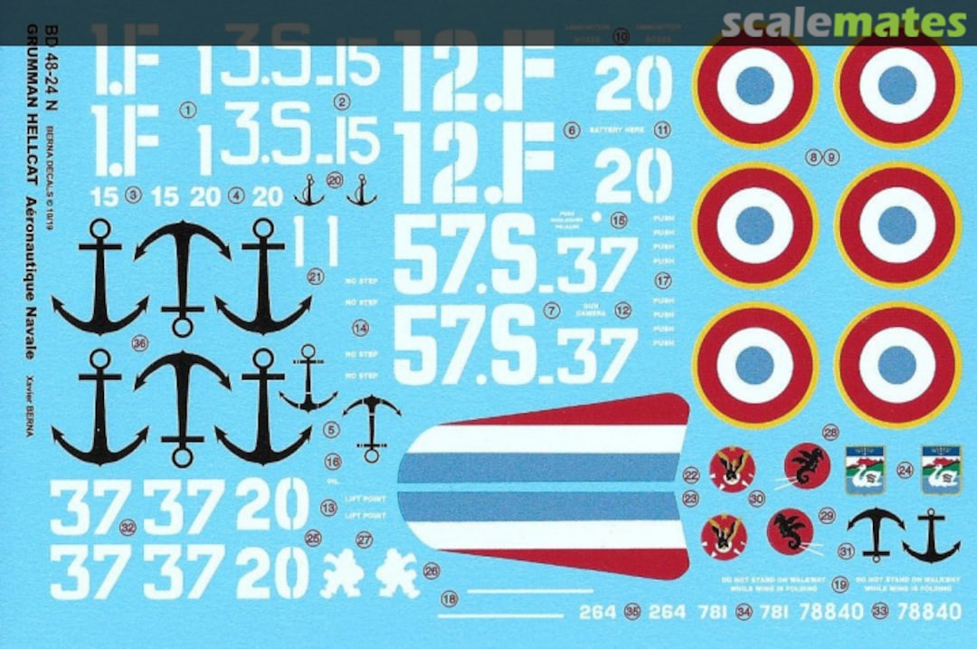 Boxart F6F-5 French in Indochina, France & Tunisia (4 schemes) BD 48-24N Berna Decals Boxart F6F-5 French in Indochina, France & Tunisia (4 schemes) BD 48-24N Berna Decals