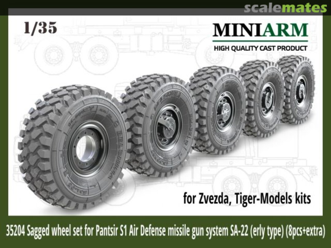 Boxart Pantsir S1 SA-22 wheel set (early type) 35204 Miniarm Boxart Pantsir S1 SA-22 wheel set (early type) 35204 Miniarm
