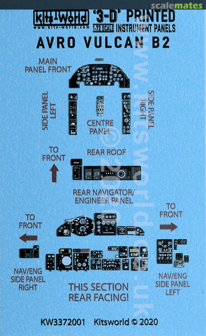 Boxart Avro Vulcan B.2 3D Instrumentation and Harnesses KW3D1721001 Kits-World Boxart Avro Vulcan B.2 3D Instrumentation and Harnesses KW3D1721001 Kits-World
