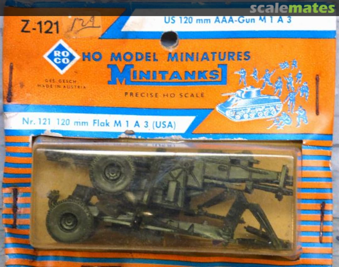 Boxart US 120mm AAA Gun M1A3 Z-121 Roco Minitanks Boxart US 120mm AAA Gun M1A3 Z-121 Roco Minitanks