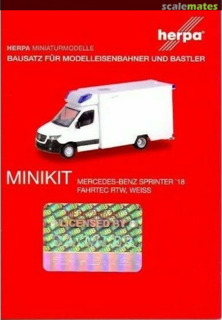 Boxart MiniKit: Mercedes-Benz Sprinter '18 Fahrtec RTW, weiss 013710 Herpa Boxart MiniKit: Mercedes-Benz Sprinter '18 Fahrtec RTW, weiss 013710 Herpa
