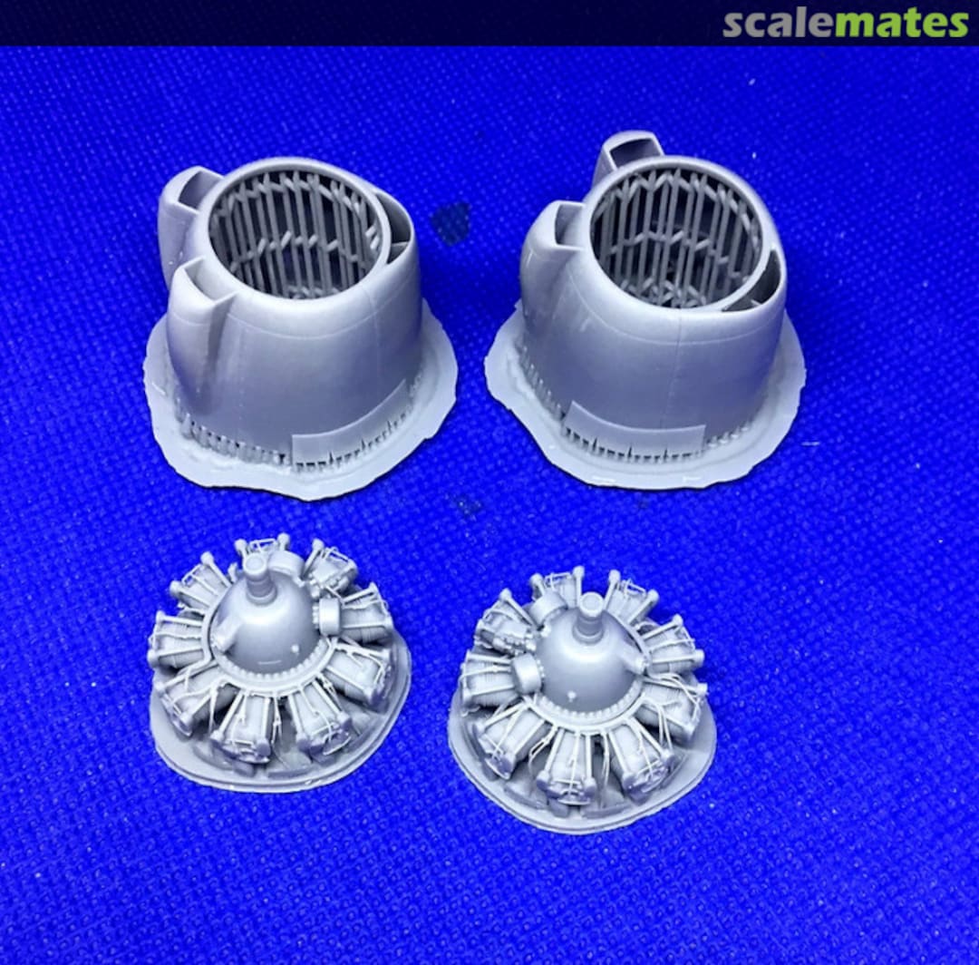 Boxart B-26 Marauder Cowl and Engine Upgrade Set R2D48223 RESIN2detail Boxart B-26 Marauder Cowl and Engine Upgrade Set R2D48223 RESIN2detail