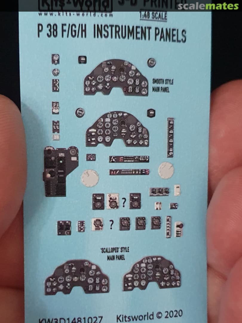 Boxart P-38 F/G/H Instrument Panels KW3D1481027 Kits-World Boxart P-38 F/G/H Instrument Panels KW3D1481027 Kits-World
