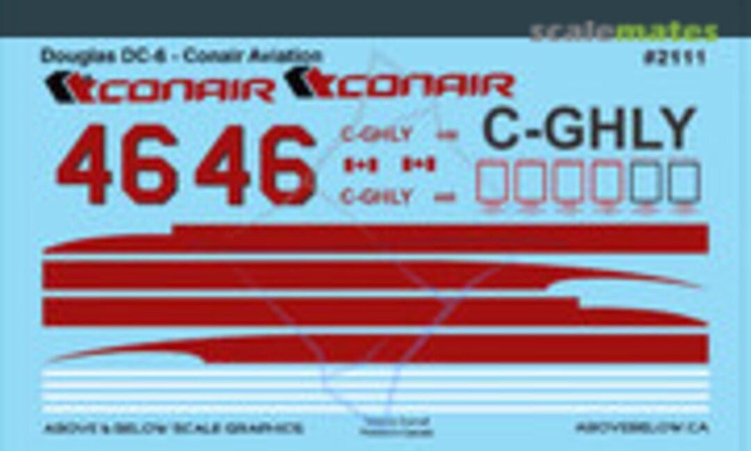 1:72 Douglas DC-6 - Conair Aviation (Above & Below Graphics 2111) 2111