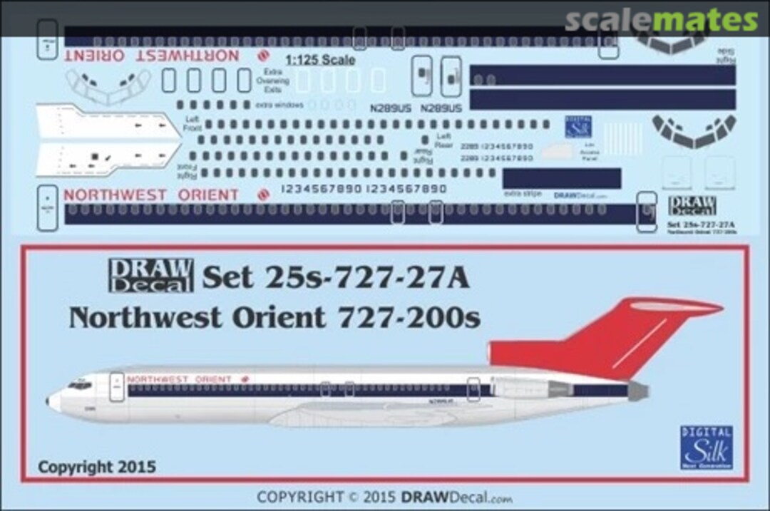 Boxart Northwest Orient 727-200s 25-727-27A Draw Decal Boxart Northwest Orient 727-200s 25-727-27A Draw Decal
