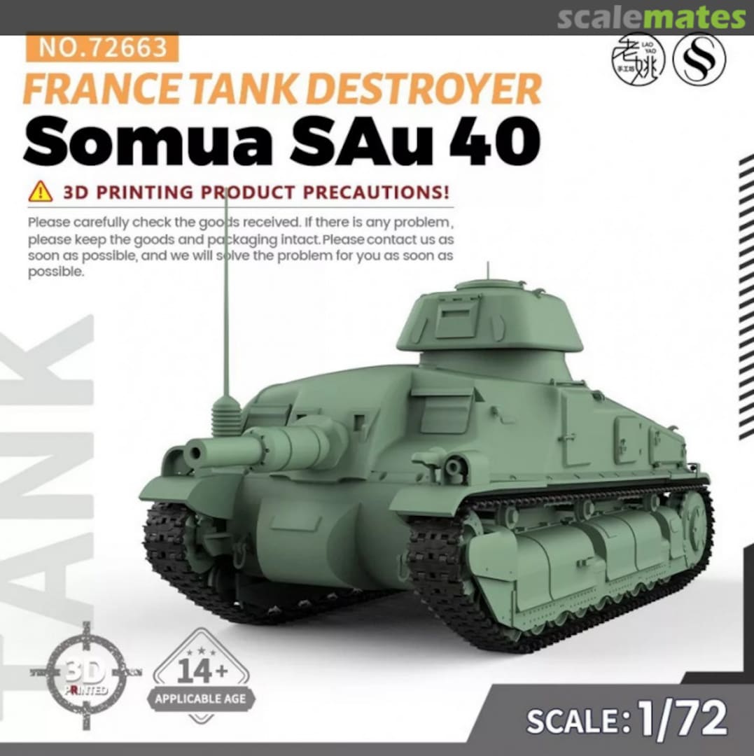 Boxart Somua SAu 40 72663 SSMODEL Boxart Somua SAu 40 72663 SSMODEL