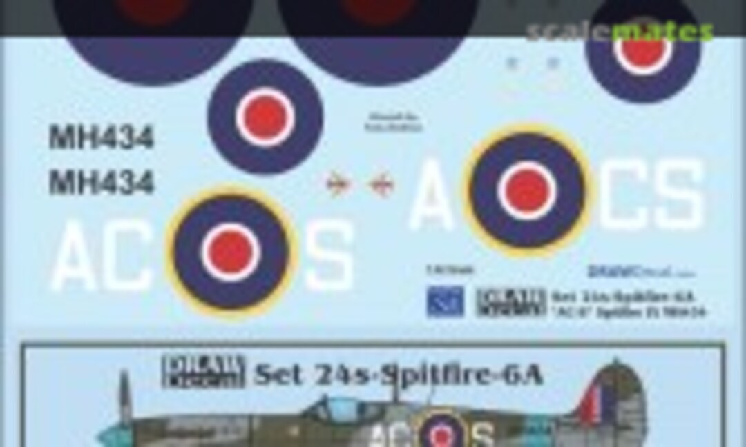 1:24 “AC-S” Spitfire Mk.IX MH434 early 80s (Draw Decal 24-Spitfire-6A) 24-Spitfire-6A
