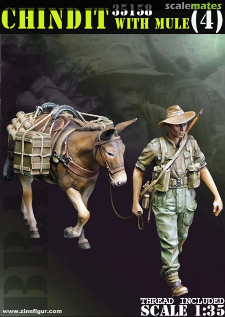 Boxart Chindits with Mule (4) B6-35158 Bravo-6