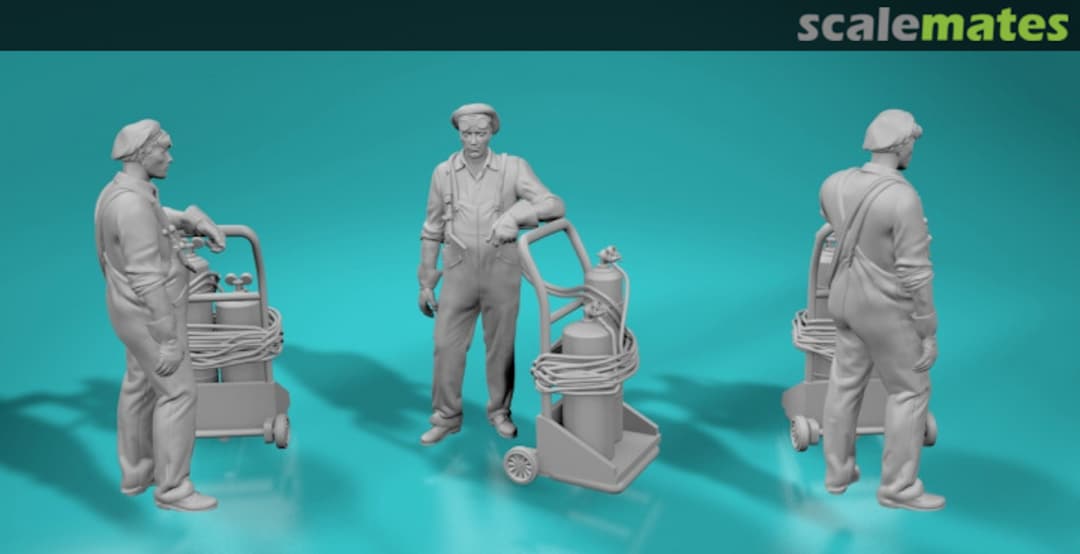 Boxart Railway worker - welding machine with trolley - set 99204698-48 EMP3d Boxart Railway worker - welding machine with trolley - set 99204698-48 EMP3d