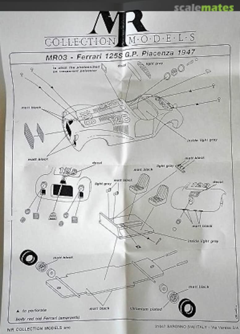 Boxart Ferrari 125S MR03 MR Collection Models