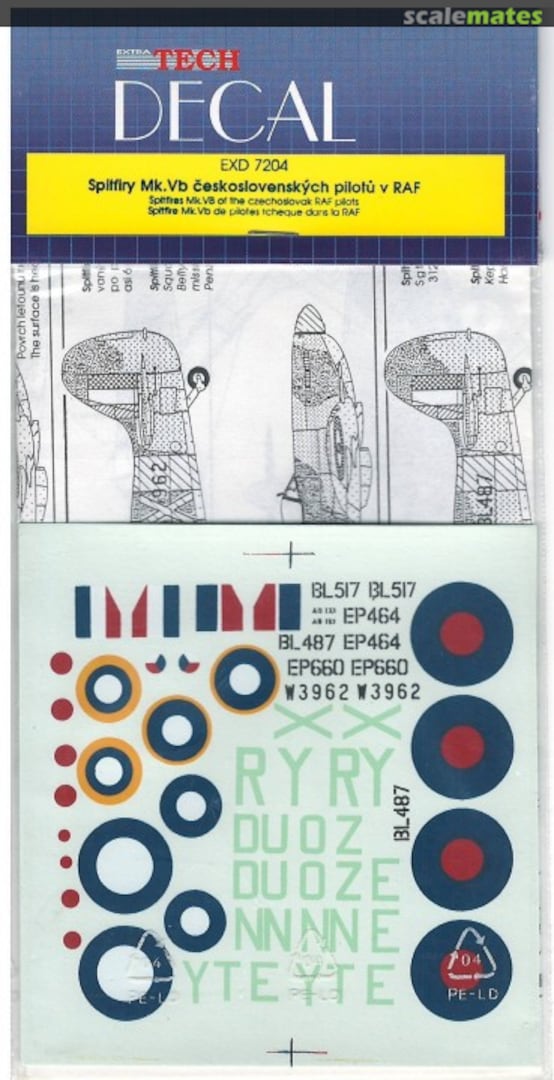 Boxart Spitfire Mk.Vb EXD 7204 Extratech Boxart Spitfire Mk.Vb EXD 7204 Extratech