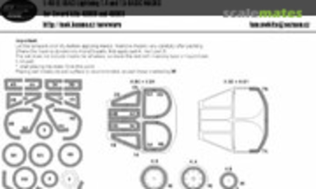 1:48 Lightning T.4 and T.5 BASIC kabuki masks (New Ware NWAM0035) NWAM0035