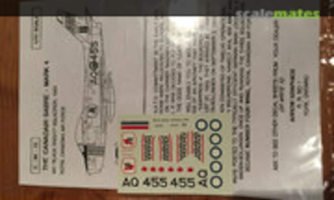 1:72 Canadair Sabre - Mark 4 (Arrow Graphics C-95-72)
