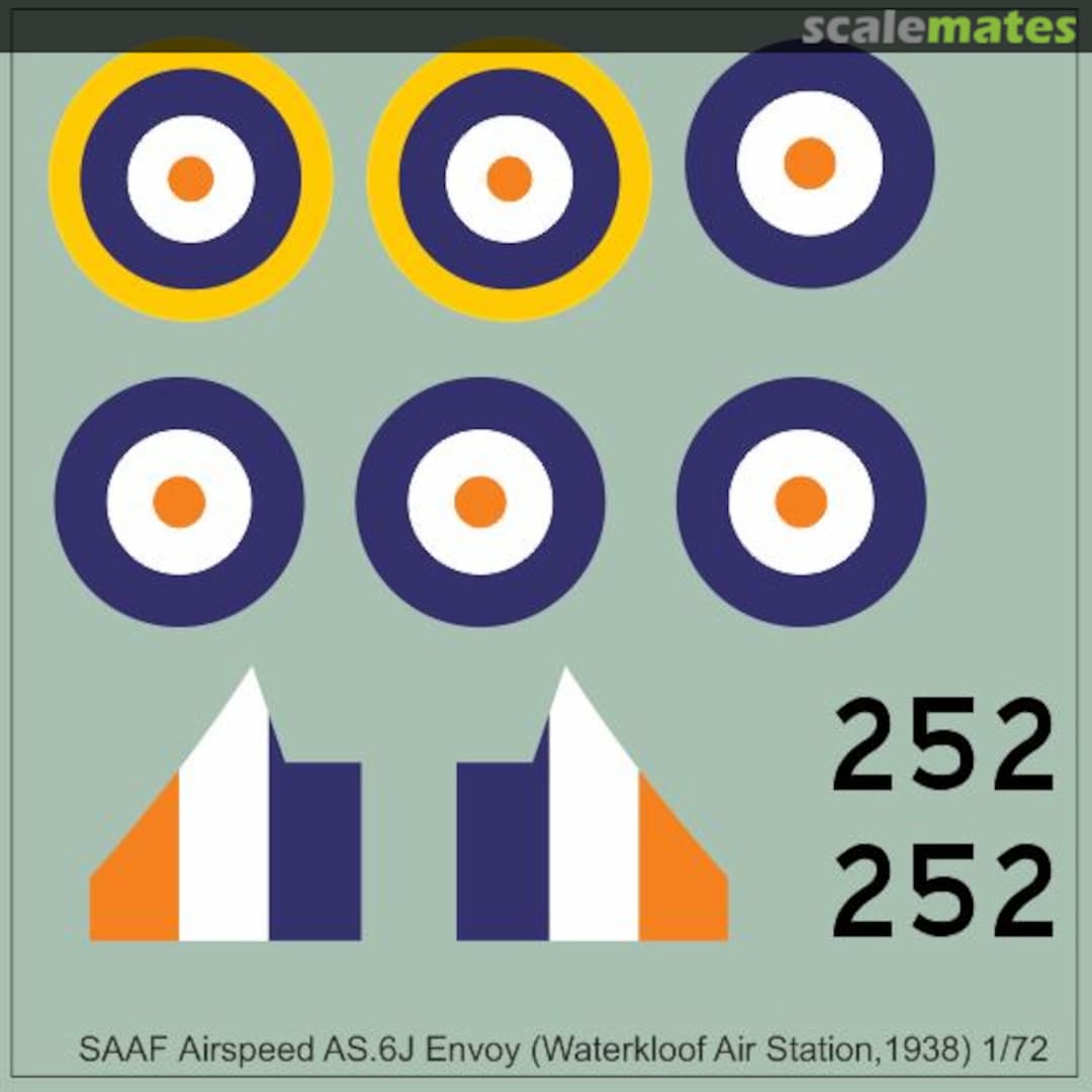Boxart SAAF Airspeed AS6J Envoy MAV-720310 MAV Decals Boxart SAAF Airspeed AS6J Envoy MAV-720310 MAV Decals