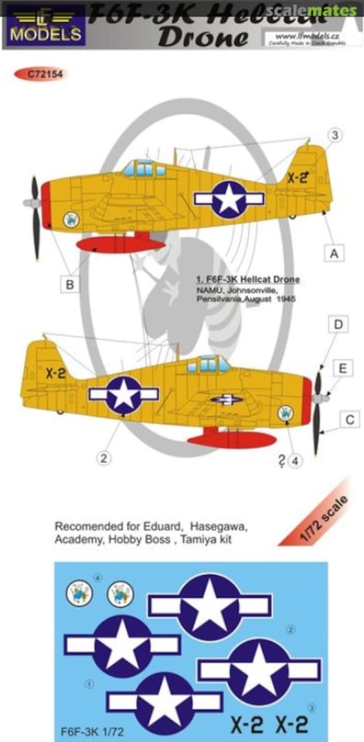 Boxart Grumman F6F-3K Hellcat Drone C72154 LF Models Boxart Grumman F6F-3K Hellcat Drone C72154 LF Models
