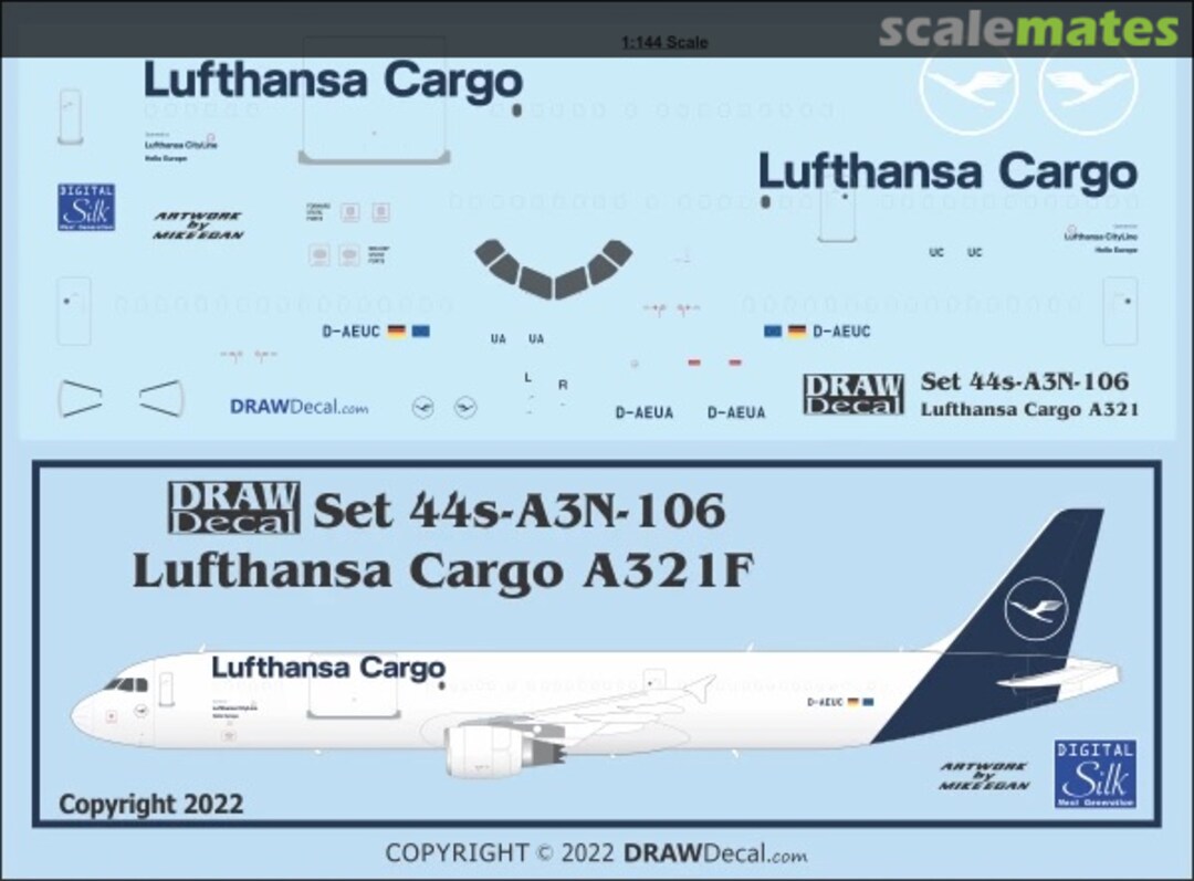 Boxart Lufthansa Cargo A321F 44-A3N-106 Draw Decal Boxart Lufthansa Cargo A321F 44-A3N-106 Draw Decal