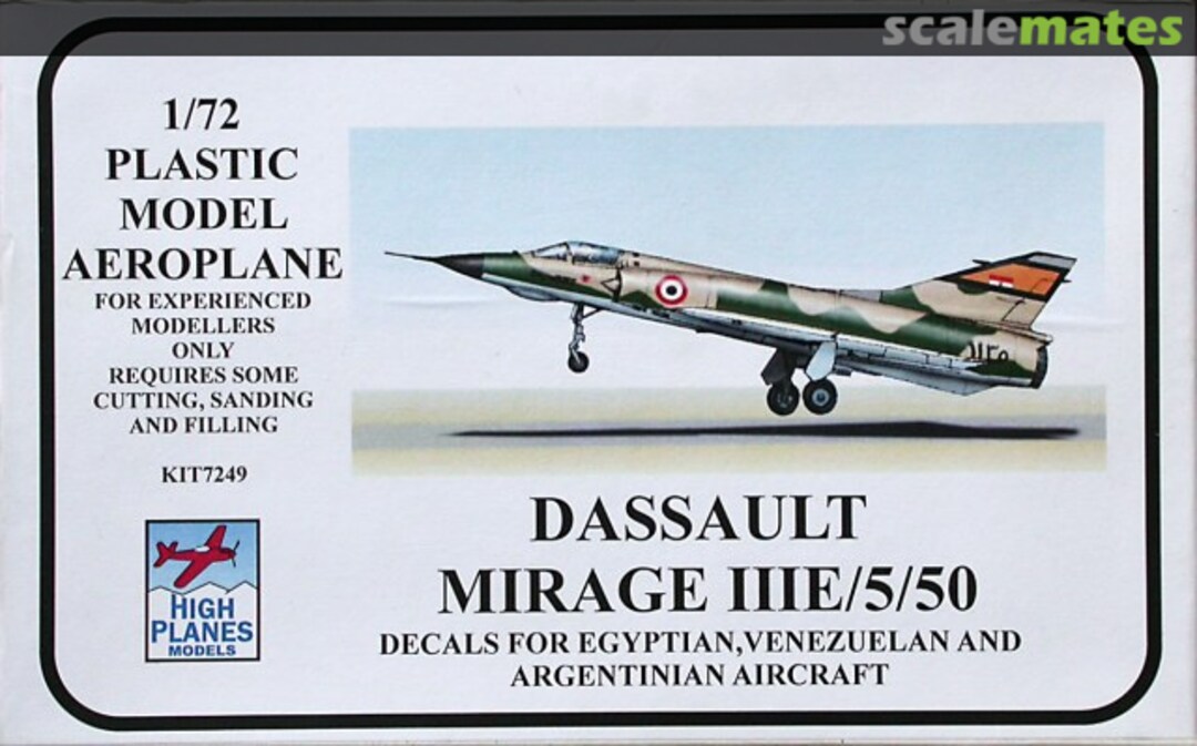 Boxart Dassault Mirage IIIE/5/50 7249 High Planes Models Boxart Dassault Mirage IIIE/5/50 7249 High Planes Models
