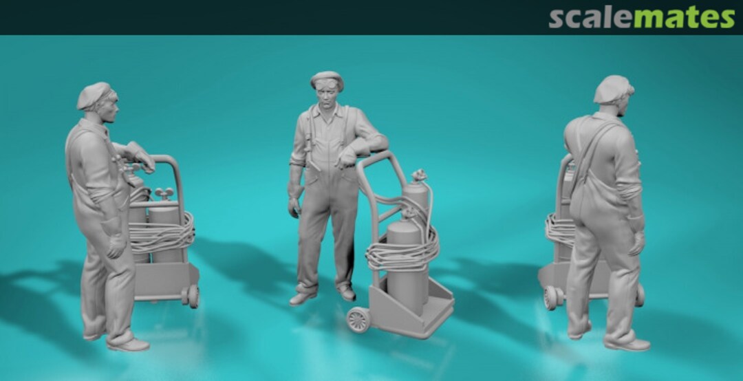 Boxart Railway worker - welding machine with trolley - set 99204698-72 EMP3d Boxart Railway worker - welding machine with trolley - set 99204698-72 EMP3d