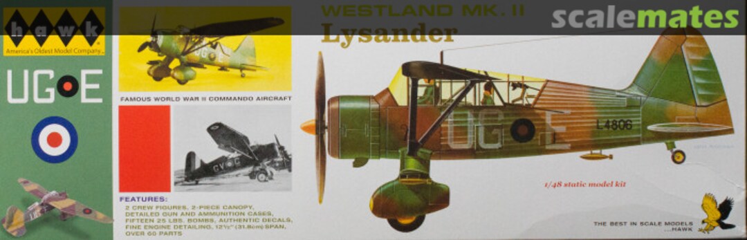 Boxart Westland MK.II Lysander HL410/12 Hawk Boxart Westland MK.II Lysander HL410/12 Hawk
