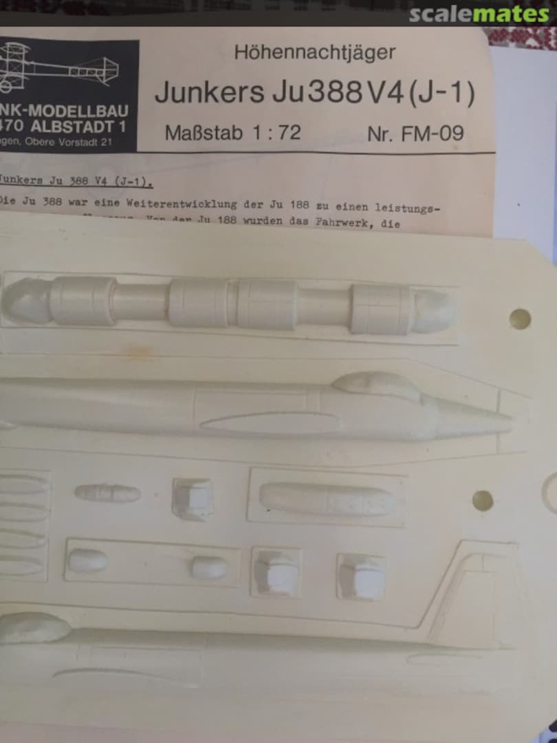 Boxart Junkers Ju 388 V4 (J-1) FM-09 Frank-Modellbau Boxart Junkers Ju 388 V4 (J-1) FM-09 Frank-Modellbau