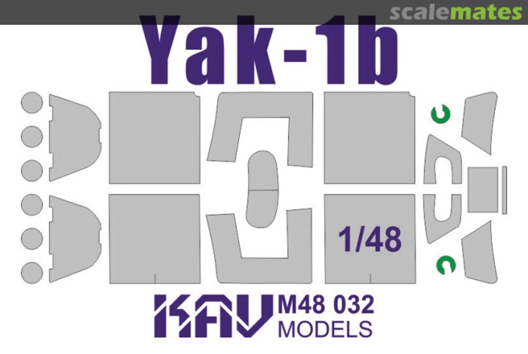 Boxart Paint mask for Yak-1b KAV M48 032 KAV models Boxart Paint mask for Yak-1b KAV M48 032 KAV models