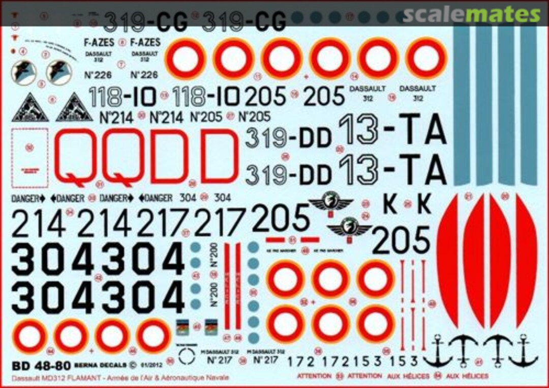 Boxart MD 312 Flamant Armee de l'Air & Aeronautique Navale (8 schemes) BD 48-80 Berna Decals Boxart MD 312 Flamant Armee de l'Air & Aeronautique Navale (8 schemes) BD 48-80 Berna Decals