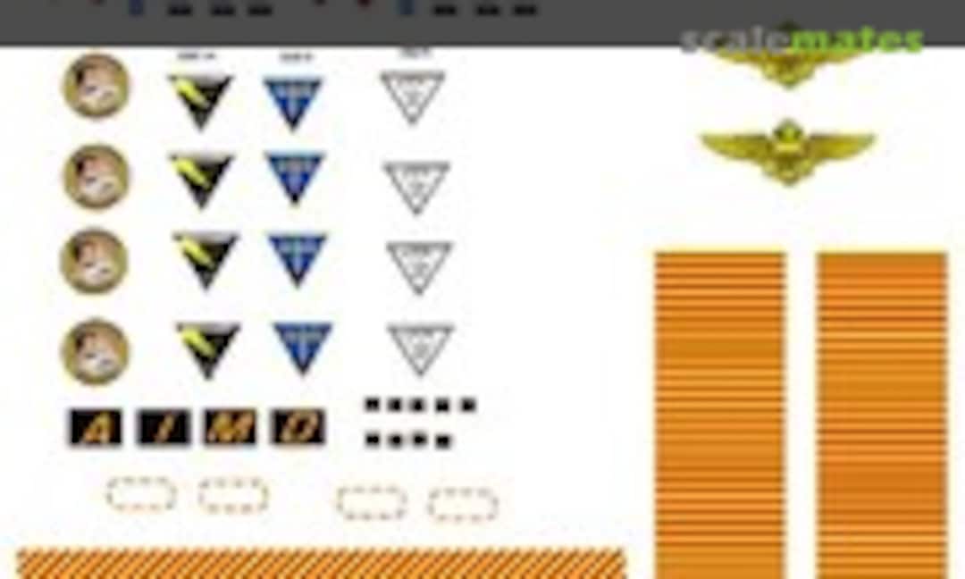 1:350 USS Abraham Lincoln CVN-77 Hangar Bay Decal Set (David's Scale Models CVN-72-HB-350) CVN-72-HB-350