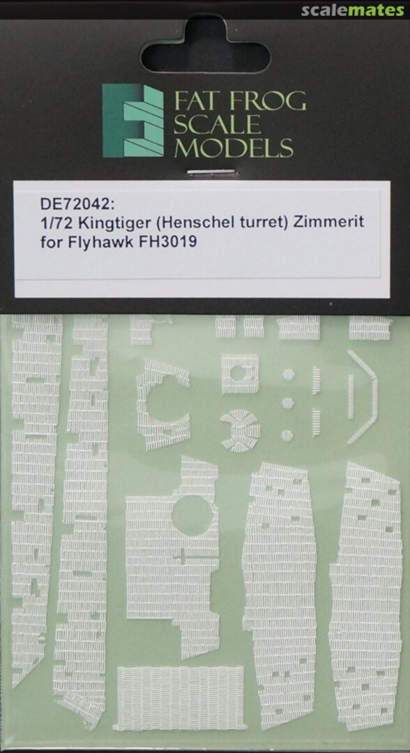 Boxart Kingtiger (Henschel turret) Zimmerit sticker DE72042 Fat Frog Scale Models Boxart Kingtiger (Henschel turret) Zimmerit sticker DE72042 Fat Frog Scale Models