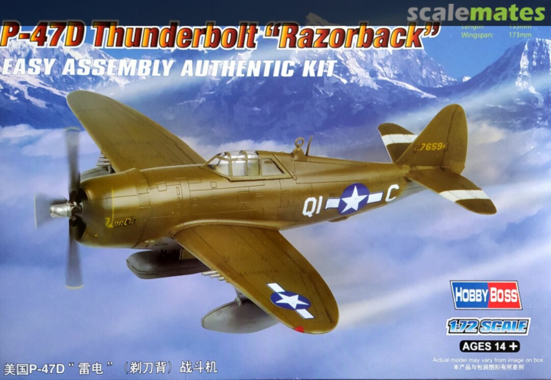 Boxart P-47D Thunderbolt "Razorback" 80283 HobbyBoss Boxart P-47D Thunderbolt "Razorback" 80283 HobbyBoss