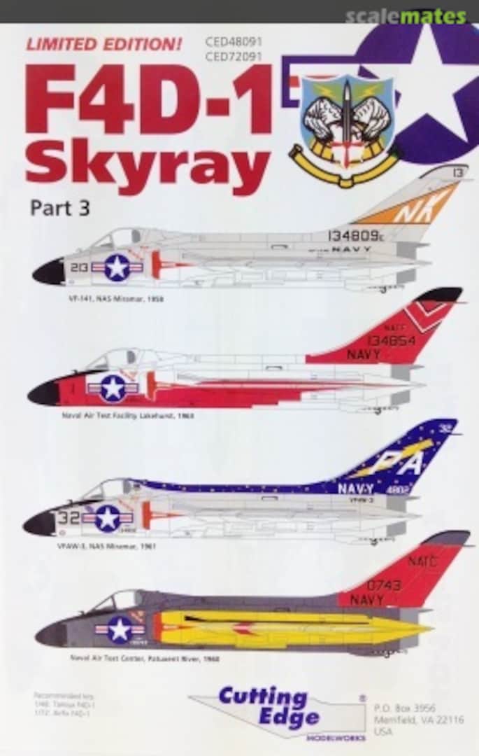 Boxart F4D-1 Skyray Part 3 CED72091 Cutting Edge Modelworks Boxart F4D-1 Skyray Part 3 CED72091 Cutting Edge Modelworks