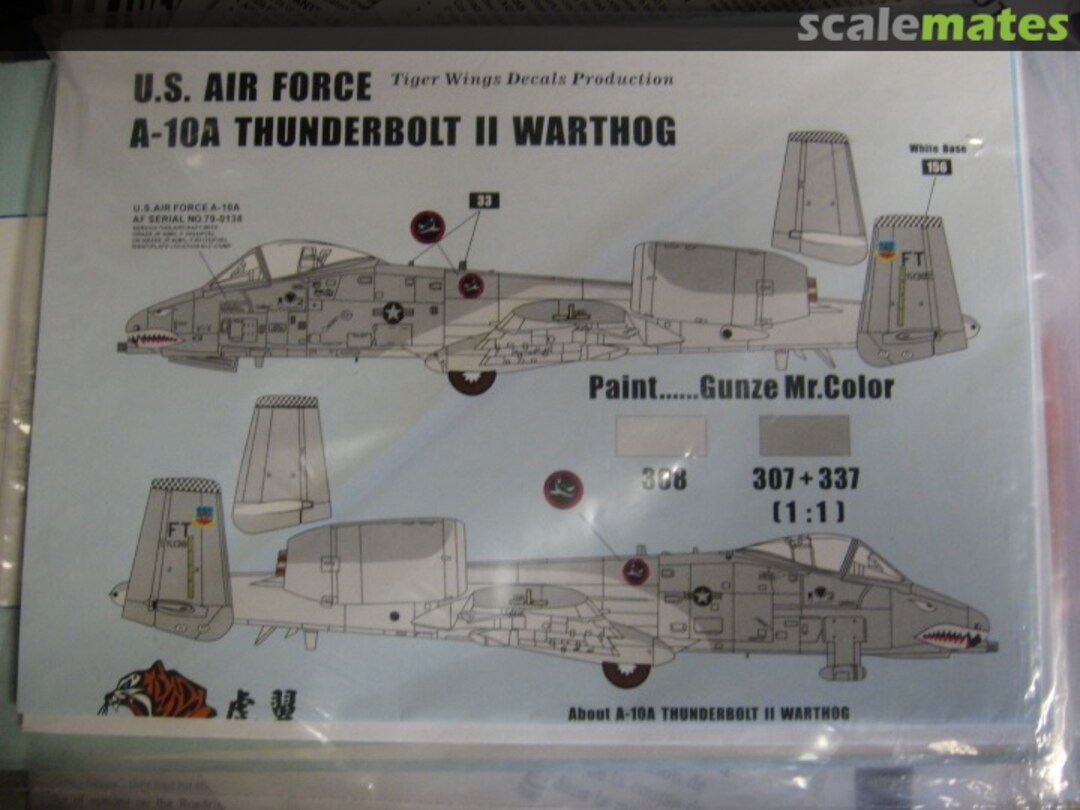 Boxart A-10A Thunderbolt II Warthog 48-117 Tiger Wings Boxart A-10A Thunderbolt II Warthog 48-117 Tiger Wings
