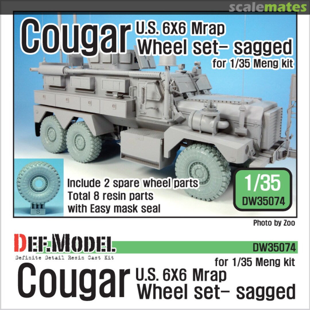 Boxart US Cougar 6X6 JERRV Sagged Wheel Set DW35074 Def.Model Boxart US Cougar 6X6 JERRV Sagged Wheel Set DW35074 Def.Model