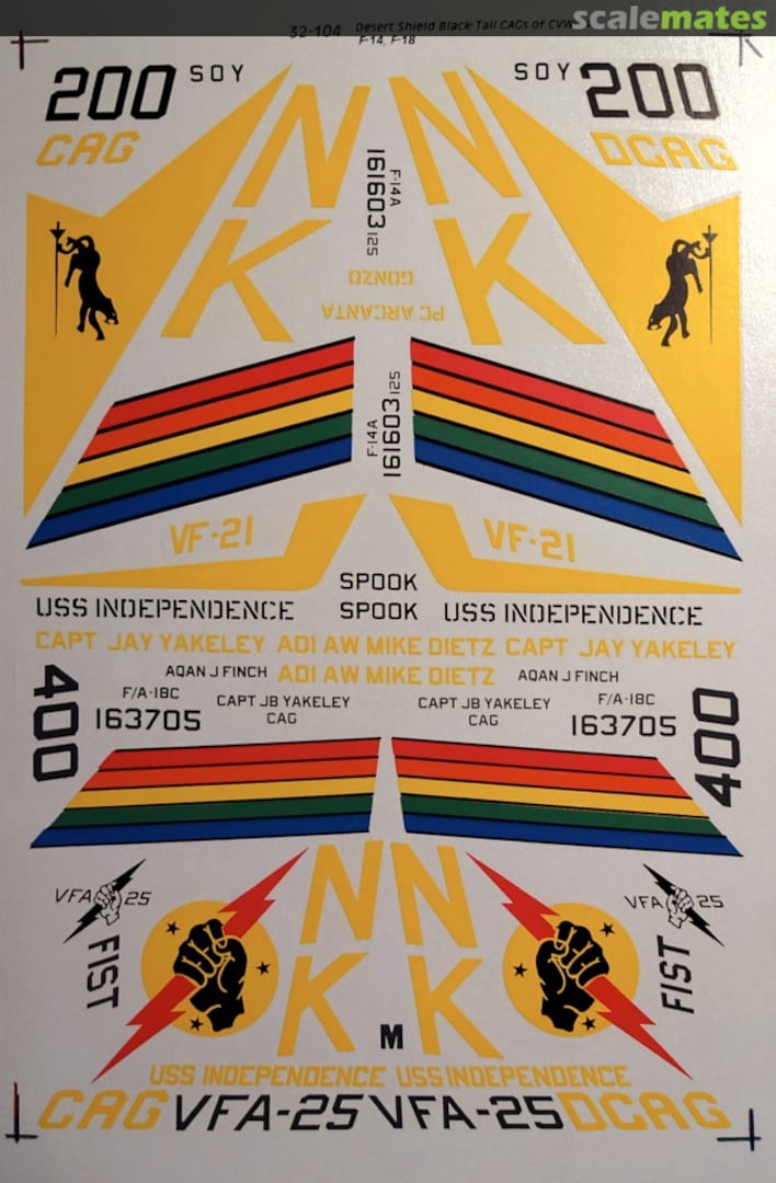 Boxart Desert Shield Black-Tailed CAGs of CVW-14 32-0104 SuperScale International Boxart Desert Shield Black-Tailed CAGs of CVW-14 32-0104 SuperScale International