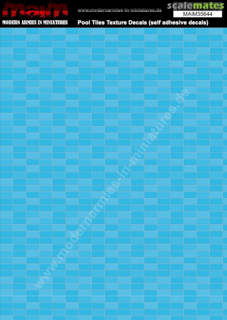 Boxart Pool Tiles Texture Decals - self adhesive MAIM35644 MAiM Boxart Pool Tiles Texture Decals - self adhesive MAIM35644 MAiM