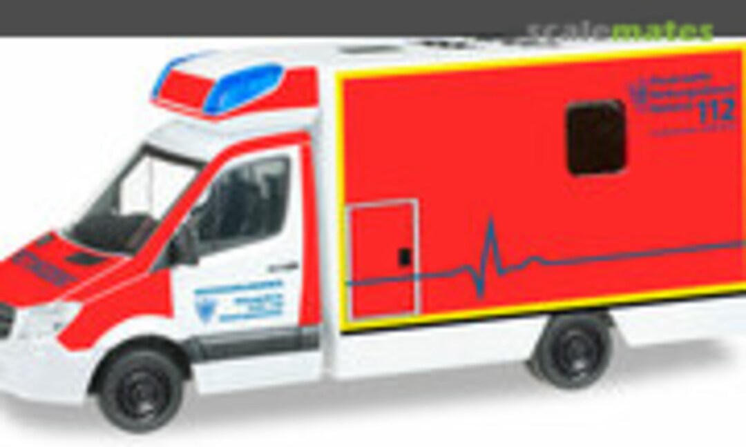 1:87 Mercedes-Benz Sprinter Fahrtec RTW &quot;Rescue service Hochsauerlandkreis&quot; (Herpa 091701)