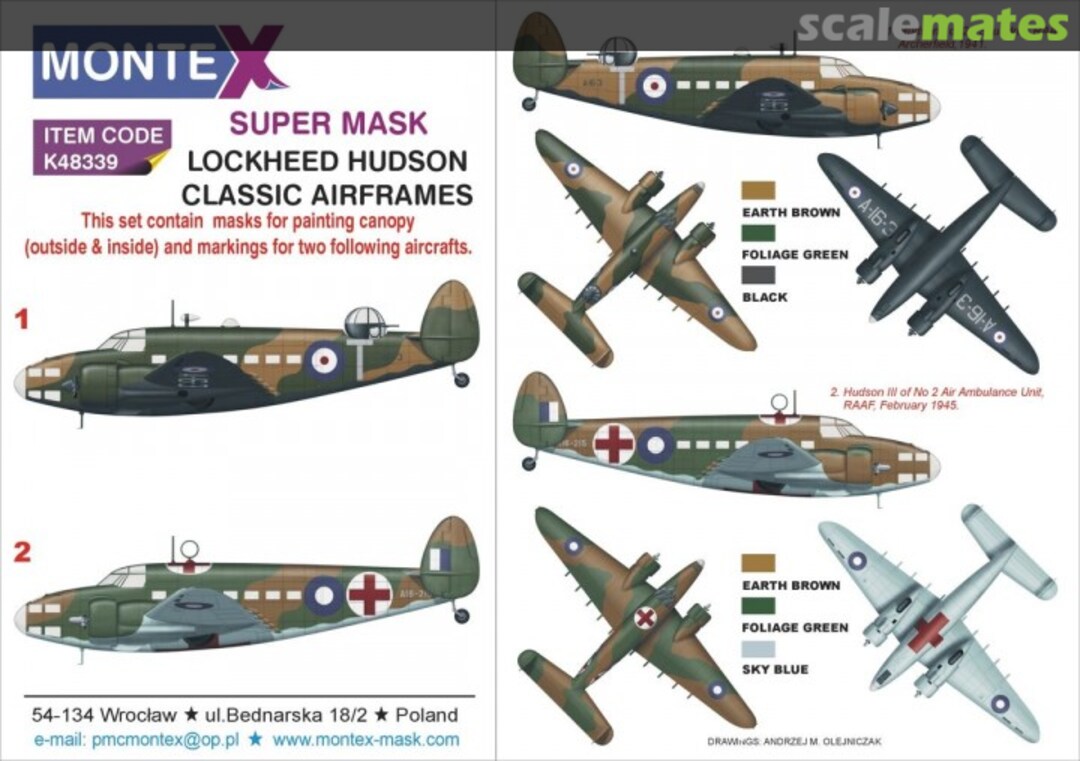 Boxart Lockheed Hudson K48339 Montex Boxart Lockheed Hudson K48339 Montex