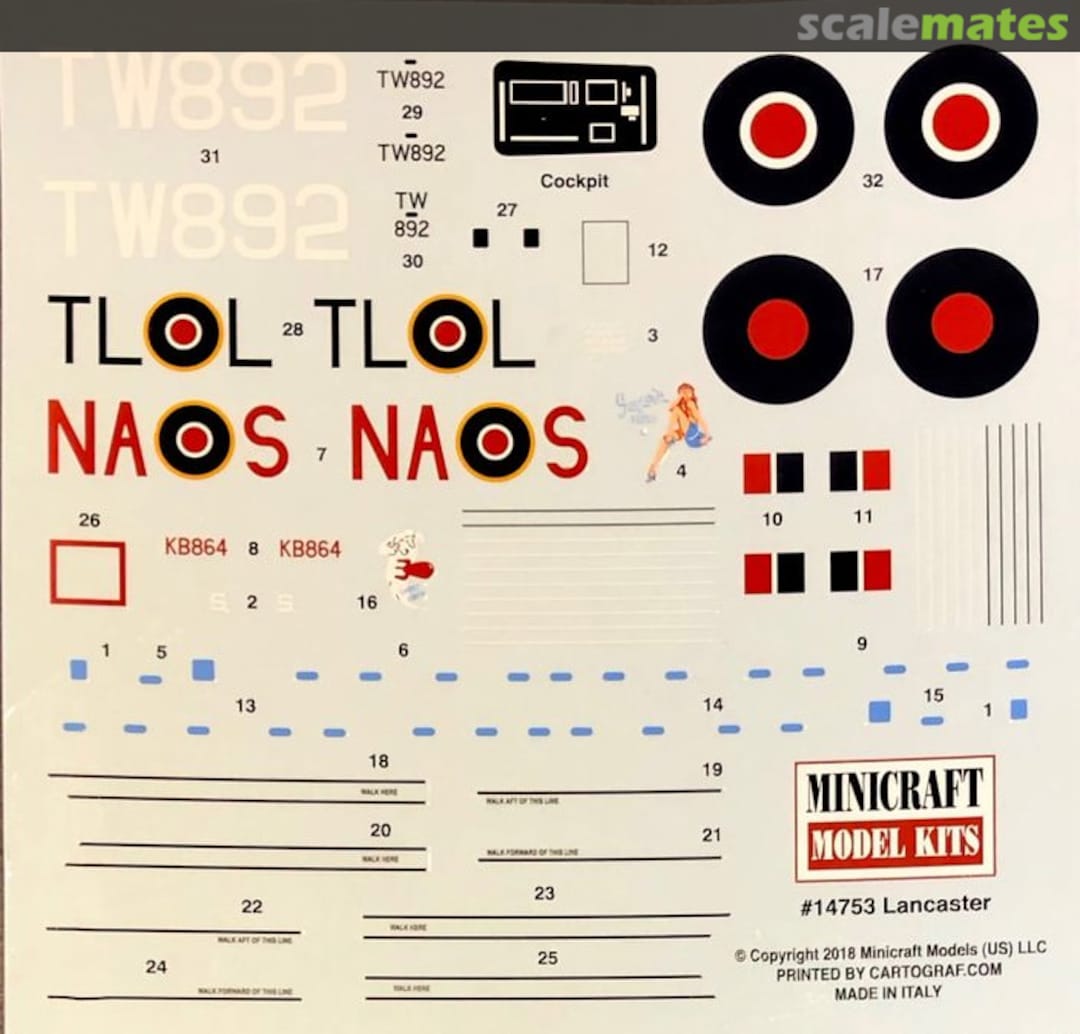 Contents Avro Lancaster 14753 Minicraft Model Kits Contents Avro Lancaster 14753 Minicraft Model Kits