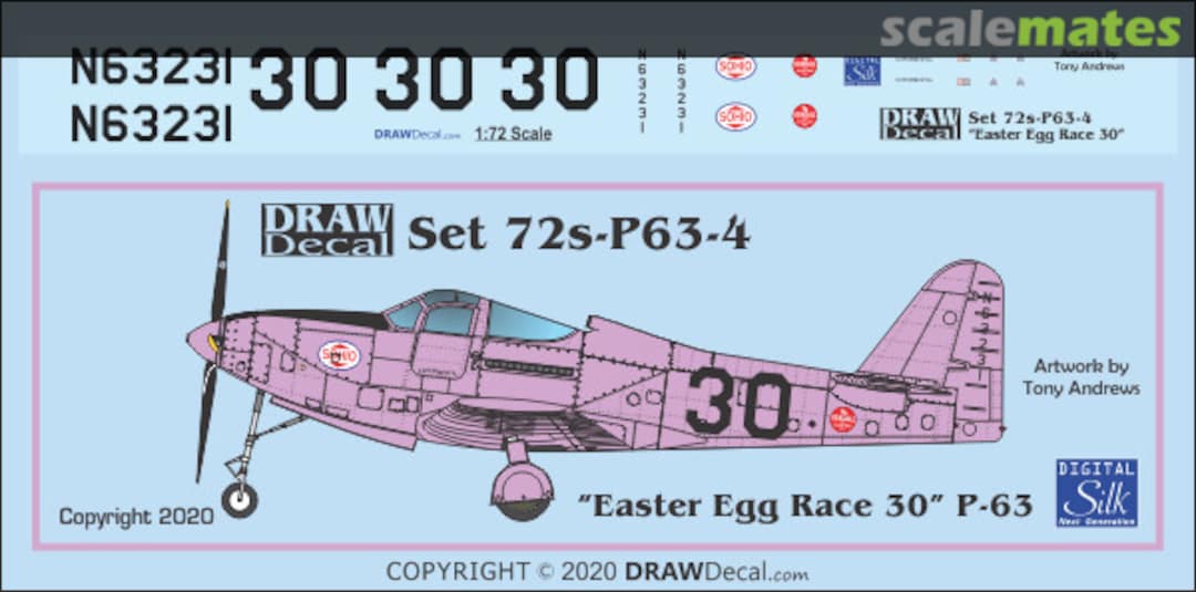 Boxart "Easter Egg Race 30" P-63 72-P63-04 Draw Decal Boxart "Easter Egg Race 30" P-63 72-P63-04 Draw Decal