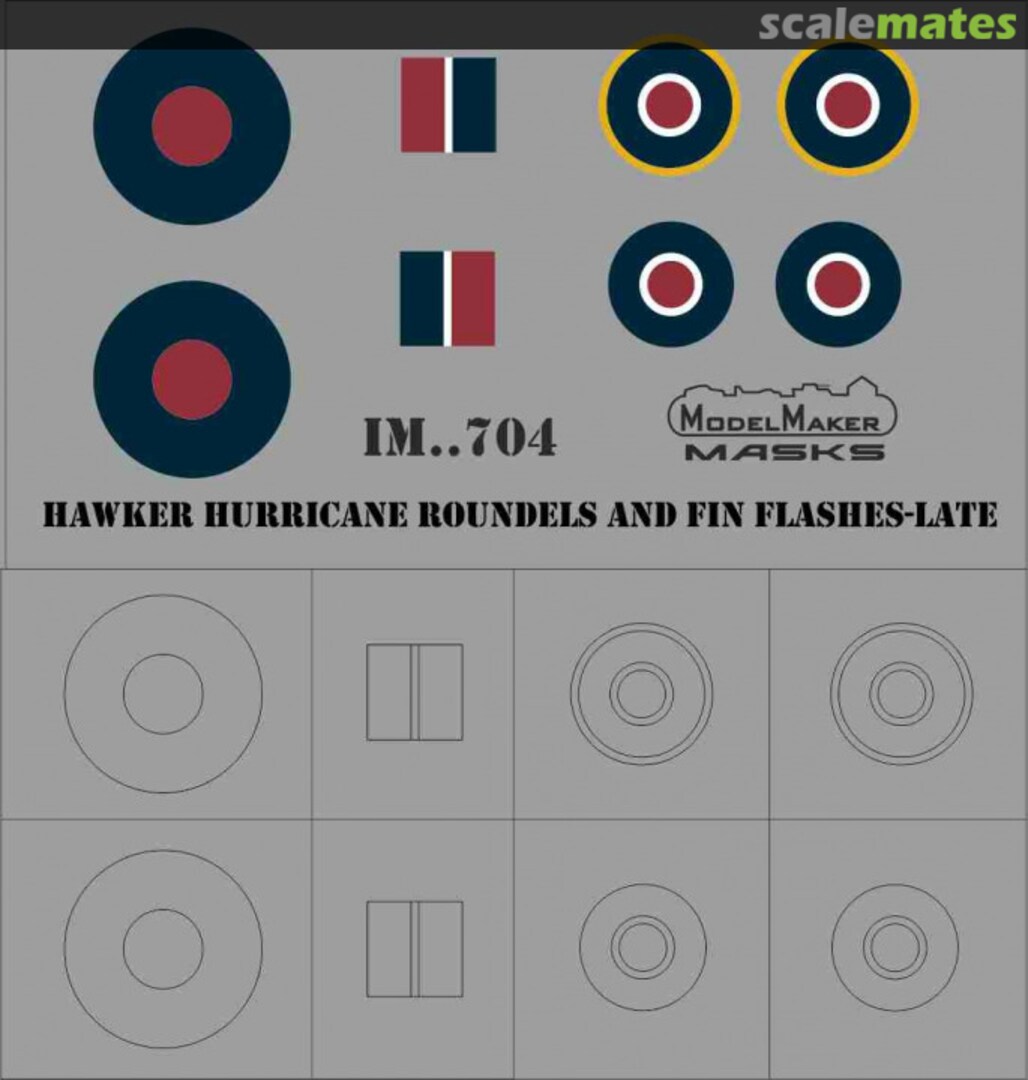 Contents Hawker Hurricane - Roundels and Fin Flashes (Late) IM72704 ModelMaker Contents Hawker Hurricane - Roundels and Fin Flashes (Late) IM72704 ModelMaker