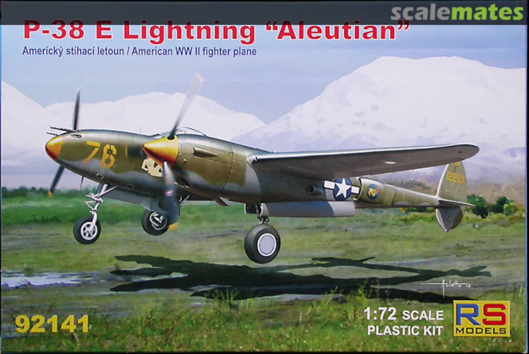 Boxart P-38E Lightning 92141 RS Models